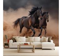 Bedroom Wallpaper 150x105cm Brown-red Horse Backing Paper Wallpaper Free Wild Series Modern Photomurals Fashionable Mural Giant Wall Poster Decorative Wall Art 3D Optical Effect Easy to Apply