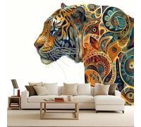 Bedroom Wallpaper 300x210cm Leopard arthouse Photo Wallpaper Mysterious Fantasy Quick Wall Decoration DIY Creative Wall Cover Headboard Mural Living Room Bedroom Easy to Apply