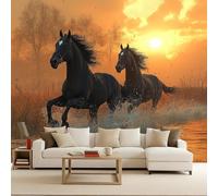 Bedroom Wallpaper 300x210cm Power Horse arthouse Photo Wallpaper Wild Freedom Series Quick Wall Decoration DIY Creative Wall Cover Headboard Mural Living Room Bedroom Easy to Apply