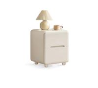 Bedroom White Storage Cabinet with Drawers, Solid Wood Bedside Small for Living Room, Bedroom, Study Storage