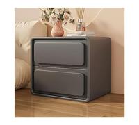 Bedroom Wood Cream Style Nightstand Solid Color Simple Two-Drawer Bedside end Table Furniture Large Capacity Storage Storage