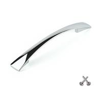Bedrooms Plus Taper Bow Kitchen Cabinet Door Handle, Chrome Cupboard Drawer Bedroom Furniture Handles, Ideal for Cupboard Handles, Kitchen Door Handles, Cabinet & Draw Handles - 128mm