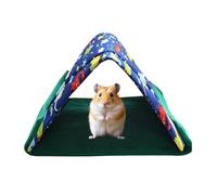Beds | 2 in 1 Triangular Shaped Sleep | Chinchilla House - For Small Pets Like Rabbits and Bearded Dragons for Their Habitats Cages Homes and Domestic Environments