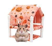 Beds for Small Animals - 2 Tier Washable Removable Cute Hamster Cage Decorative Sleeping Bed for Chinchilla Hedgehog Mouse Ferret Indoor House Farm Sleeping Place