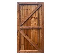 Beds Planet Garden Gate, Pedestrian Wooden Gate Pressure Treated, Wooden Feather Edge Garden Door 6ft Height 2 Feet Width 2 inches Depth (180cm High x 90cm Wide x 6cm Deep)
