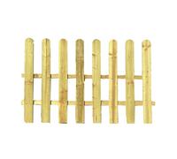 BEDS PLANET Picket Fence Panel - Natural Garden Wood Fence with Rounded Pickets, Pressure-Treated for Durability | Hand-Built, 6ft Length, 3ft Height, Pack of 5 Panels