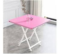 BEDSETS Folding Desk, Folding Computer Desk Already Assembled Folding Desk Writing Table Home Office Desk Indoor Outdoor Use (Pink,70×70×74cmH)