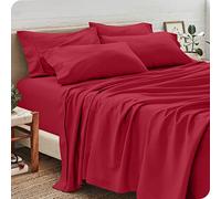 BEDSHEET WALA Double Size Sheet Set - 6 Piece - Long Staple Egyptian Cotton Sateen Weave 800 Thread Count 38 Cm Deep Soft Wrinkle & Fade Resistant - Burgundy