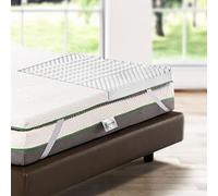 Bedshire French Corrector Mattress Topper 120 x 190 cm Memory Foam Height 6 cm with Removable Orthopaedic Futon Cover, Made in Italy