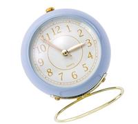 Bedside Alarm Clock, No Ticking Battery Powered Desk Clock Small Bedside Clock Silent Alarm Clock Analogue Clock for Bedroon Desk(Purple)