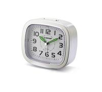 Bedside Alarm Clock, Silent Analog Quartz Alarm Clock with Light, Non-Ticking, Simple Table Clock with Snooze Function, Suitable for Bedrooms, Desks, Travel...