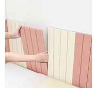 Bedside Anti-collision Wall Padding Self Adhesive Wall Panels 70 CM * 23 CM Tatami Wall Stickers for Kids Bedroom Upholstered Accent Wall Panels, Wall Padding for Autism(Gray,10 pcs)