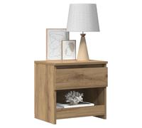 Bedside cabinet 1 Drawer 1 Compartment Artisan Oak 40x30x39cm Engineered Wood UK