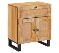 Bedside Cabinet 1 Drawer Ample Storage 50 x 33 x 60 cm Natural Solid Mango Wood
