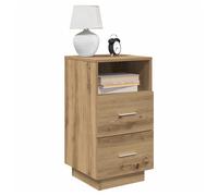 vidaXL Bedside Cabinet with 2 Drawers Artisan Oak 36x36x68 cm