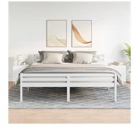 Bedside cabinet 2-drawer white engineered wood 40x36x50 cm modern nightstand UK
