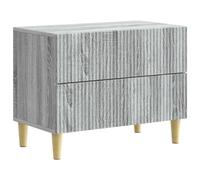 Bedside Cabinet 2-Drawers Grey Sonoma 62 x 34.5 x 48 cm Engineered Wood Compact