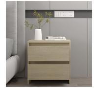 Bedside Cabinet 2-Pack Sonoma Oak 45x34.5x44.5cm Engineered Wood 2-Drawer PairUK