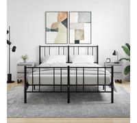 Bedside Cabinet 2-Piece Grey Sonoma 40x35x50 cm Engineered Wood Drawers IronLegs