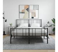 Bedside cabinet 2pc Grey Sonoma 40x40x50cm Engineered wood with metal legs door