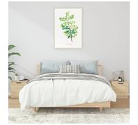 Bedside Cabinet 2pc Sonoma Oak 40x39x40cm Engineered Wood Compact Nightstand Set
