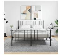 Bedside cabinet 2pc White 40x35x47.5cm Engineered wood drawer metal legs storage