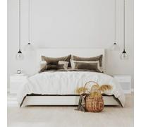 Bedside Cabinet 2pc White Engineered Wood 36.5x30.5x38cm Drawer Nightstand Pair