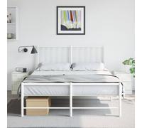 Bedside Cabinet 2pc White Steel 34.5x39x44cm Nightstand Storage Drawer Slim Set