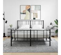 Bedside cabinet 2pcs Concrete Grey Engineered Wood Iron 40x35x50cm Modern Urban