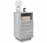 Bedside Cabinet 2pcs Grey Sonoma 36x36x68cm Engineered Wood 2 Drawers Pair Night