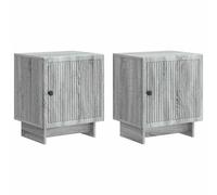 Bedside Cabinet 2pcs Grey Sonoma Engineered Wood 43x34.5x50 cm Vintage Compact.