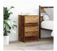 Bedside Cabinet 3 Drawers Old Wood Engineered Wood 39x35x65 cm Rustic Night Bed