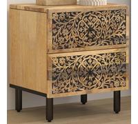 Bedside Cabinets Nightstand Side Table Bed Cabinet Solid Wood Mango vidaXL