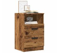 Bedside cabinet 40x36x65 cm Old Wood engineered wood compact drawer shelf small