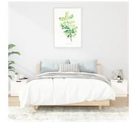 Bedside cabinet 40x39x40 cm white engineered wood compact drawer and open shelf