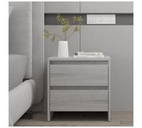 Bedside Cabinet 45x34.5x44.5 cm Grey Sonoma Engineered Wood 2-Drawer Set Pack UK