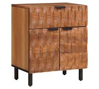 Bedside Cabinet Acacia Brown Solid Mango Wood 50 x 33 x 60 cm 1 Drawer for Home