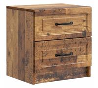 Bedside Cabinet Ample Storage 43 x 34.5 x 44.5 cm Old Wood Engineered Wood