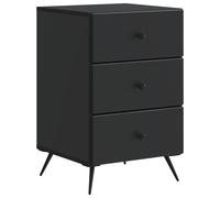 Bedside Cabinet Ample Storage 43 x 41 x 66.5 cm Black Engineered Wood