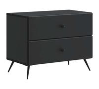 Bedside Cabinet Ample Storage 62 x 34.5 x 47.5 cm Black Engineered Wood