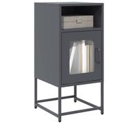 Bedside Cabinet Anthracite Cold-rolled Steel 36x39x78 cm Nightstand With Storage