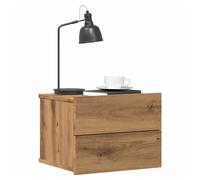 Bedside Cabinet Artisan Oak 40x30x30 cm Engineered Wood 2-Drawer Compact Rustic
