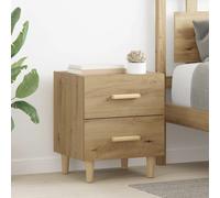 Bedside Cabinet Artisan Oak 40x35x47.5cm Engineered Wood 2-Drawer Mat Nightstand