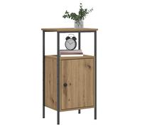 Bedside cabinet artisan oak 41x31x80 cm engineered wood rustic bedside storage.