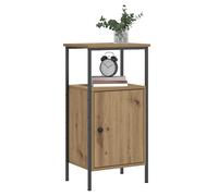 Bedside cabinet artisan oak 41x31x80 cm engineered wood rustic bedside storage.