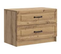 Bedside Cabinet Artisan Oak 62 x 34.5 x 44.5 cm Engineered Wood 2 Drawers Modern