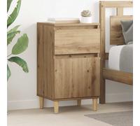 Bedside cabinet Artisan Oak engineered wood 40x35x39cm 1 drawer new tapered legs