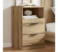 Bedside Cabinet Artisan Oak Engineered Wood 40x36x65 cm Compact Small Nightstand
