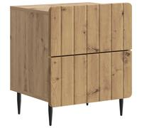 Bedside Cabinet, Artisan Oak Engineered Wood, 43 x 34.5 x 49.5 cm, inc 2 Drawers