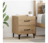 Bedside cabinet Artisan oak engineered wood compact 40x35x47.5cm 1 drawer sturdy